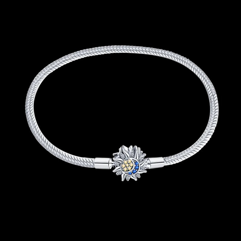 Pulsera Sol y Luna Azul Diamantada