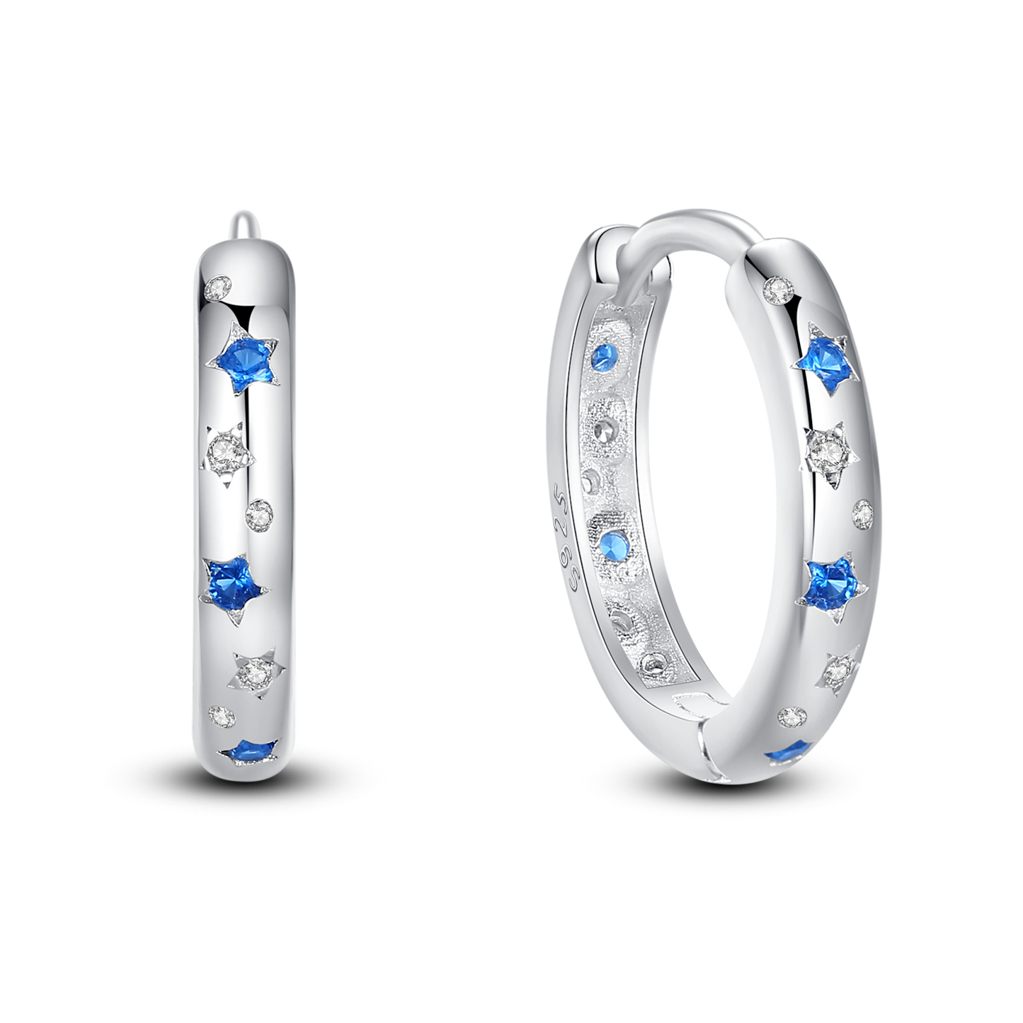 Aretes Estrellas de Piedra Azul