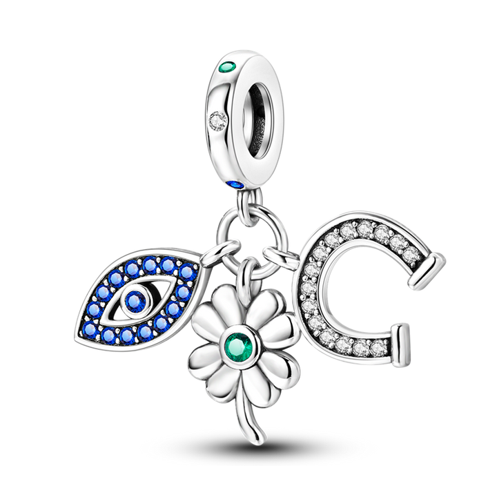 Charm Ojo Turco, Trebol & Herrradura Diamantada