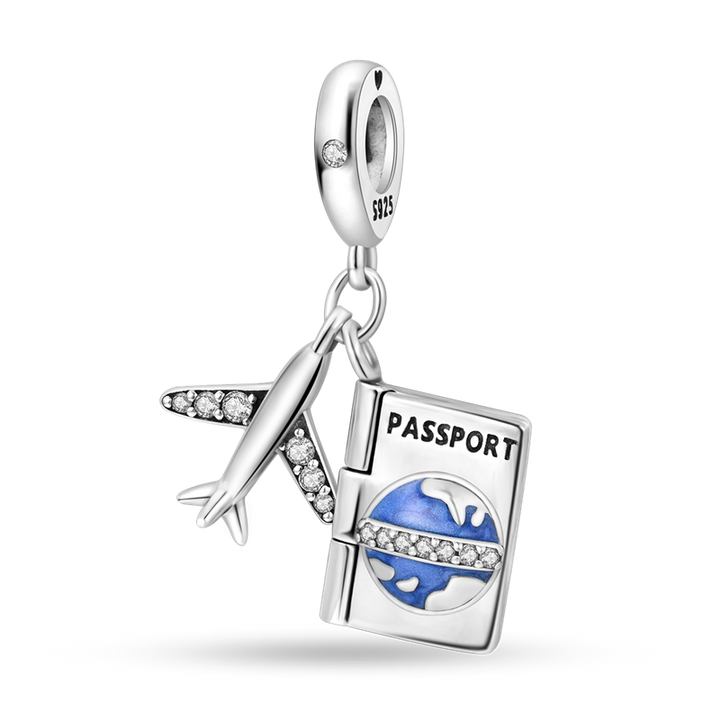 Charm Avión y Pasaporte "It's Not A Trip Or Vacation, It's A Second Life"