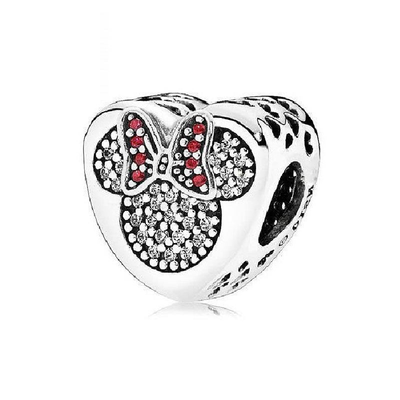 Charm Corazon de Minnie Mouse Diamantado