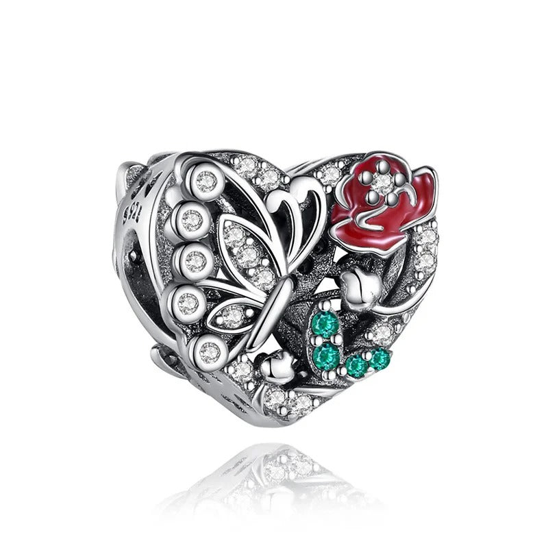 Charm Corazón y Mariposa de Agosto