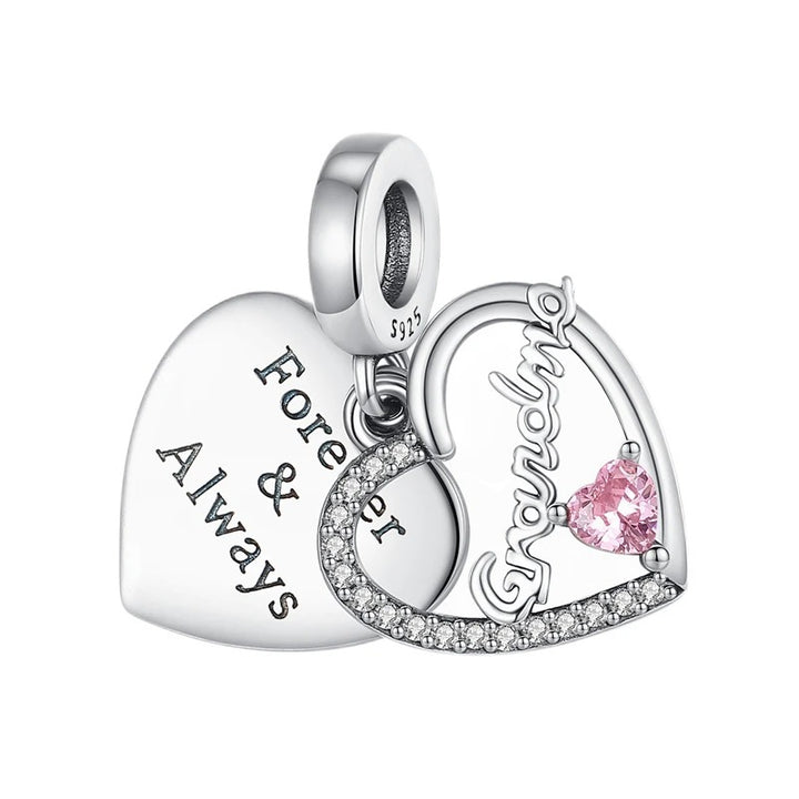 Charm Corazón Grandma y Corazón "Forever and Always"