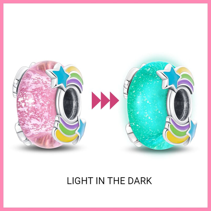 Charm Abalorio de Estrella Fugas Fluorescente