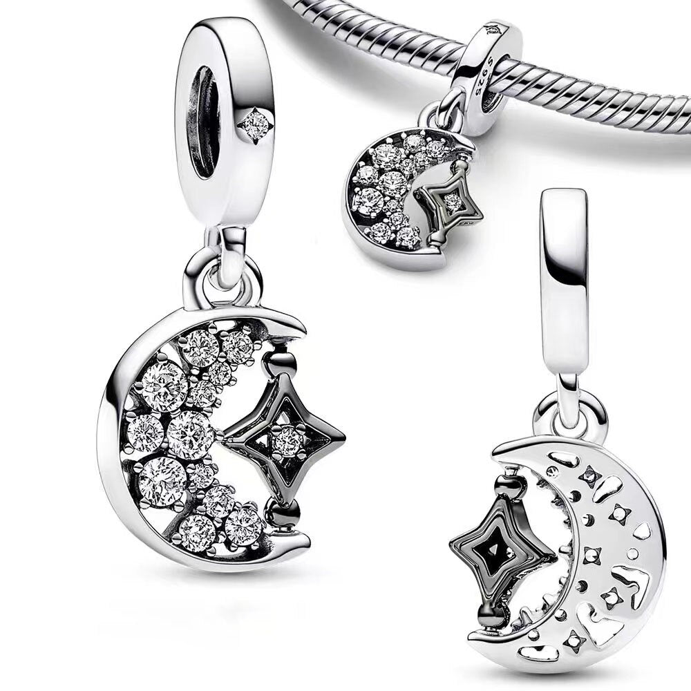 Charm Luna Diamantada & Estrella Negra