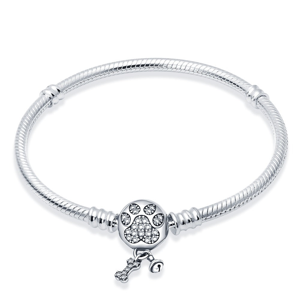Pulsera Huella de Perrito Diamantes
