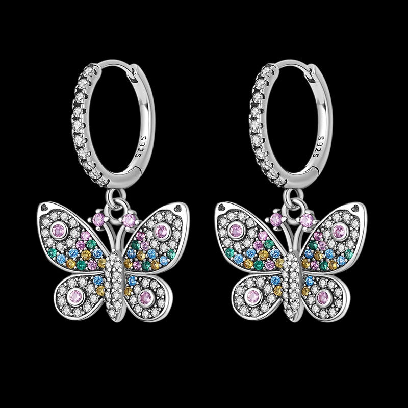 Aretes Mariposa Mistica Diamantada