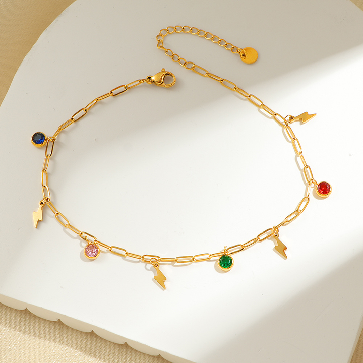 Brazalete Piedras de Colores & Rayos