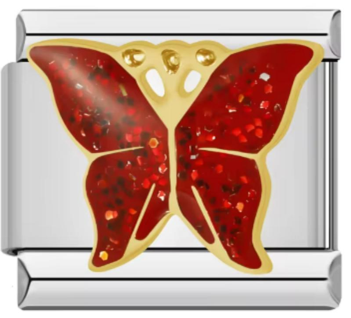 Charm Italiano Mariposa Roja