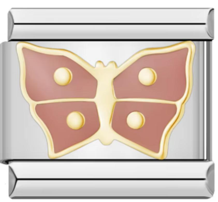 Charm Italiano Mariposa Rosa