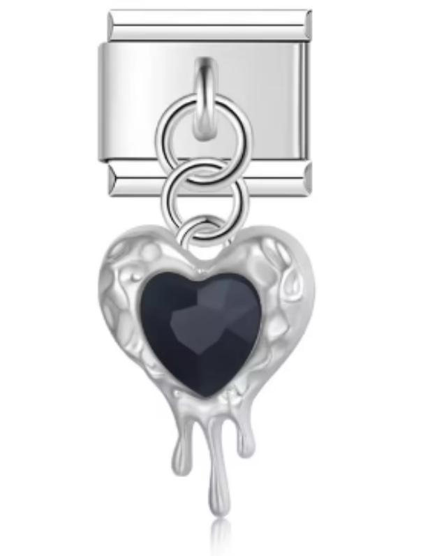 Charm Italiano Corazón Derretido Negro