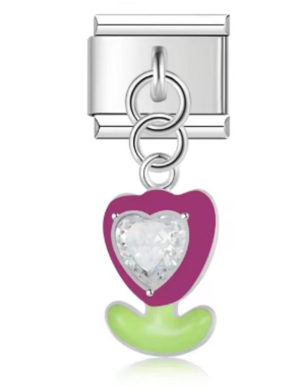 Charm Italiano Tulipán Rosa