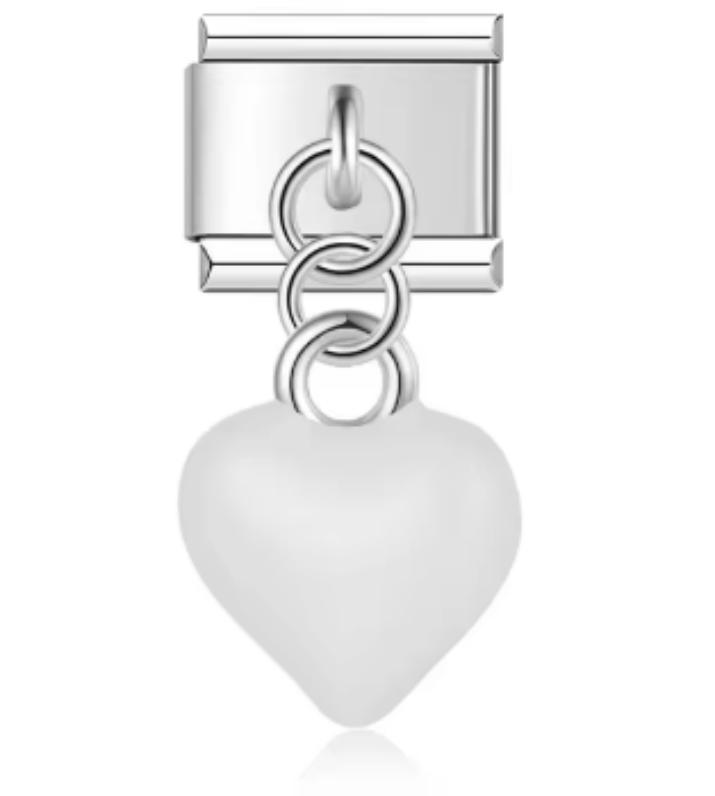 Charm Italiano Corazón Blanco