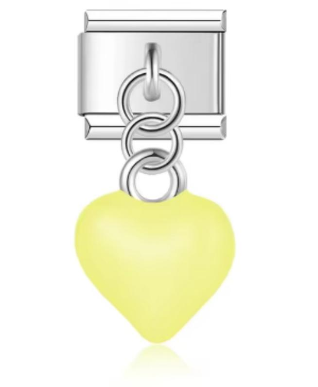 Charm Italiano Corazón Amarillo