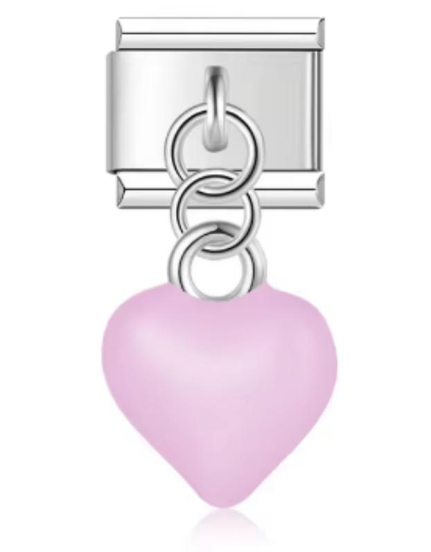 Charm Italiano Corazón Rosa