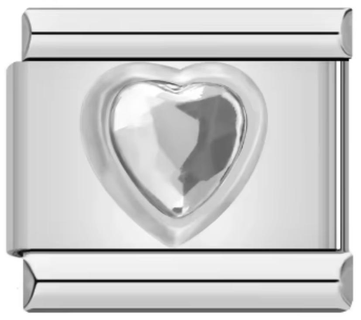 Charm Italiano Corazón Plateado