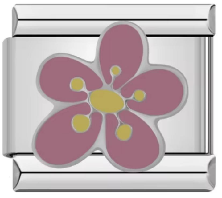 Charm Italiano Flor Rosa