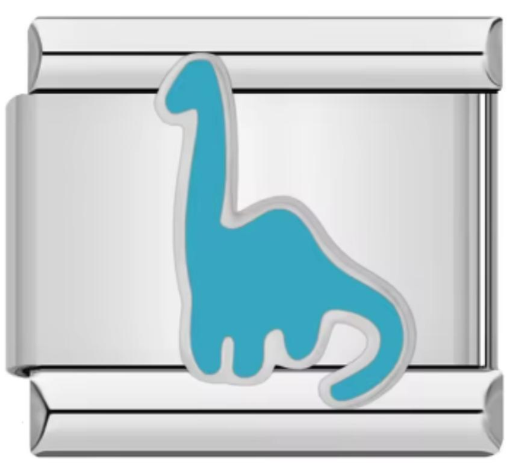 Charm Italiano Dinosaurio Azul