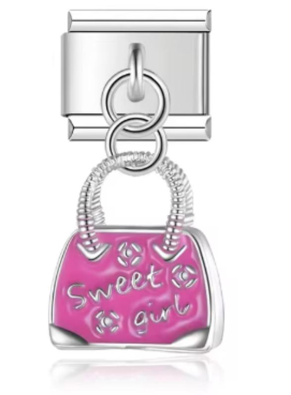 Charm Italiano Bolsa Rosa