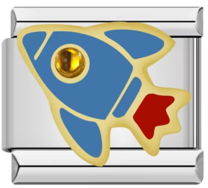 Charm Italiano Cohete Azul