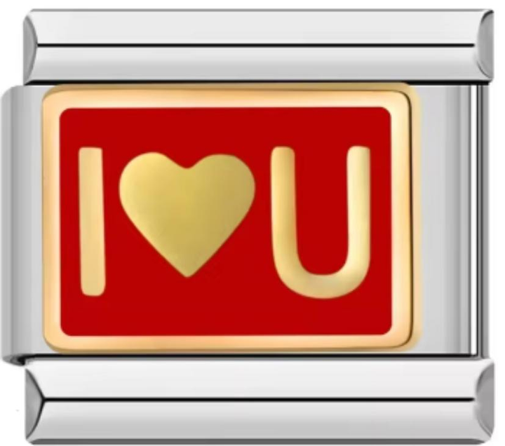 Charm Italiano I Love U Rojo