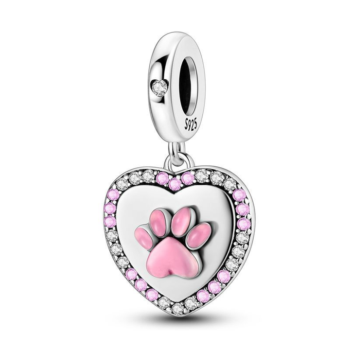 Charm Corazón Huella de Canino