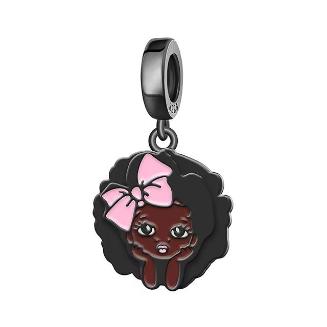 Charm Niña Con Moño