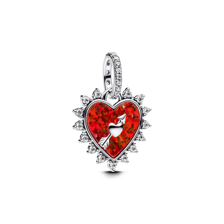 Charm Corazon Rojo Flechado