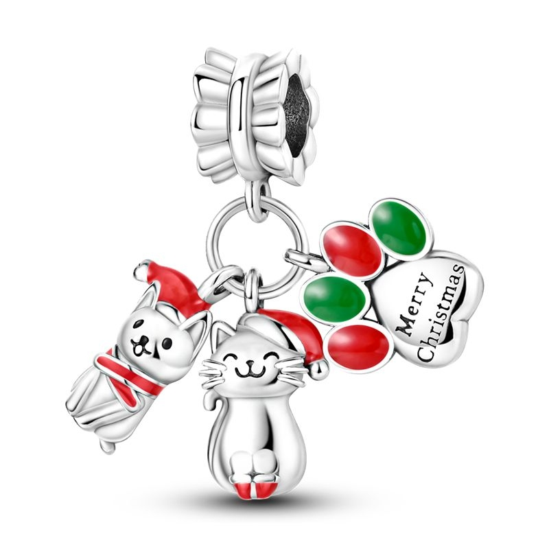 Charm Gatitos Navideños "Merry Christmas"