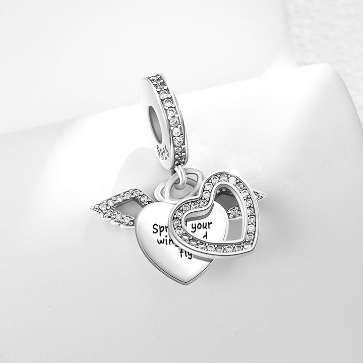 Charm Corazon Con Alas