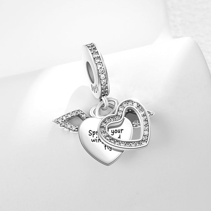 Charm Corazon Con Alas