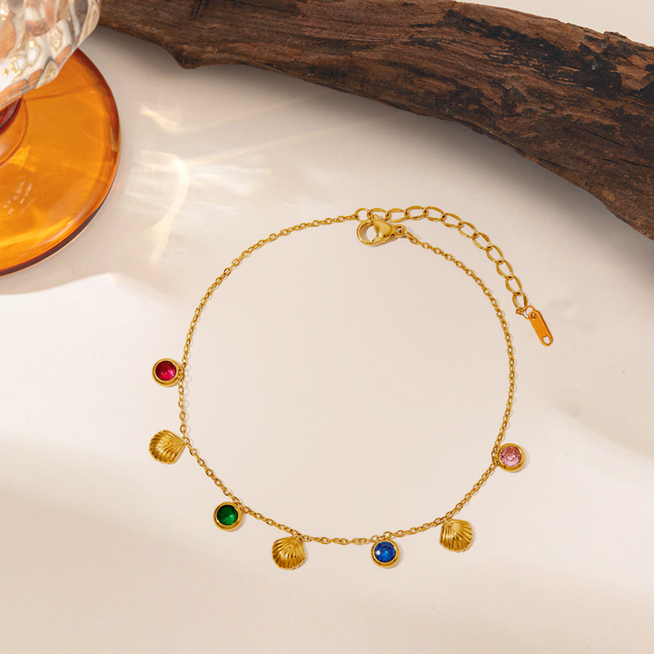 Brazalete Dorado Pequeñas Conchitas