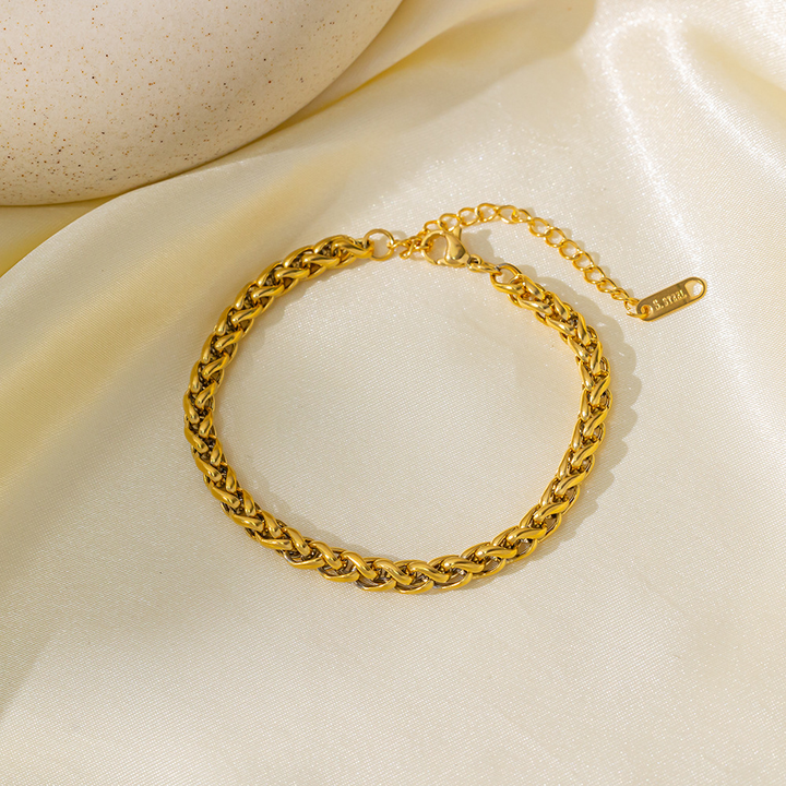 Brazalete Cadena Bizantina Dorado