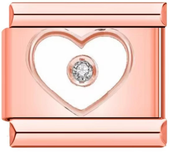 Charm Italiano Corazon Rosa