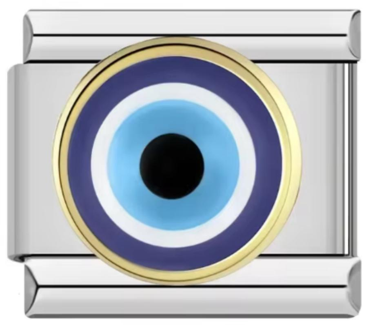 Charm Italiano Ojo Turko Borde Dorado