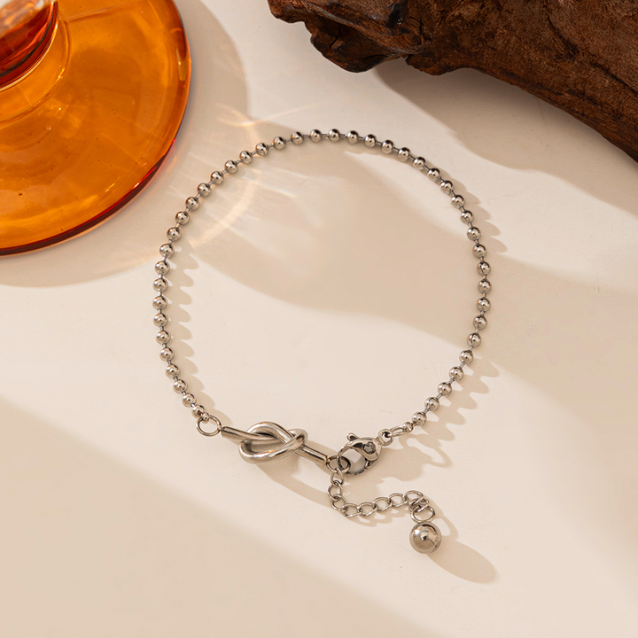 Brazalete Nudo Plateado