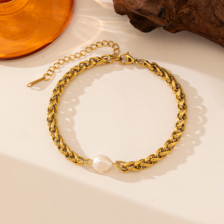 Brazalete Cadena Bizantina Dorado