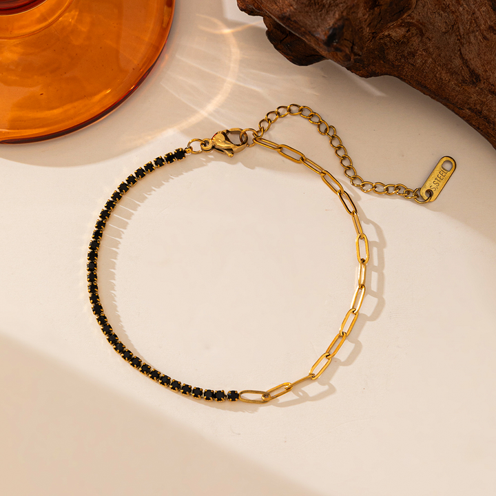 Brazalete Mitad Diamantes Negros
