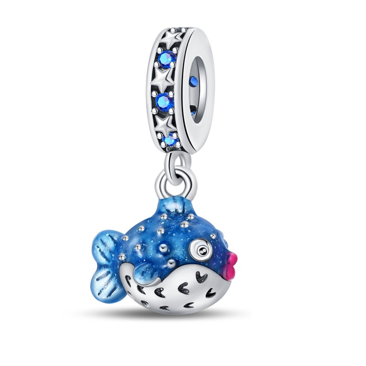 Charm Pez Globo Azul