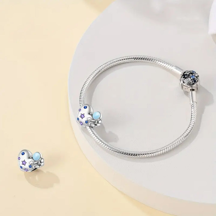 Charm Corazón Estrellado y Astronauta