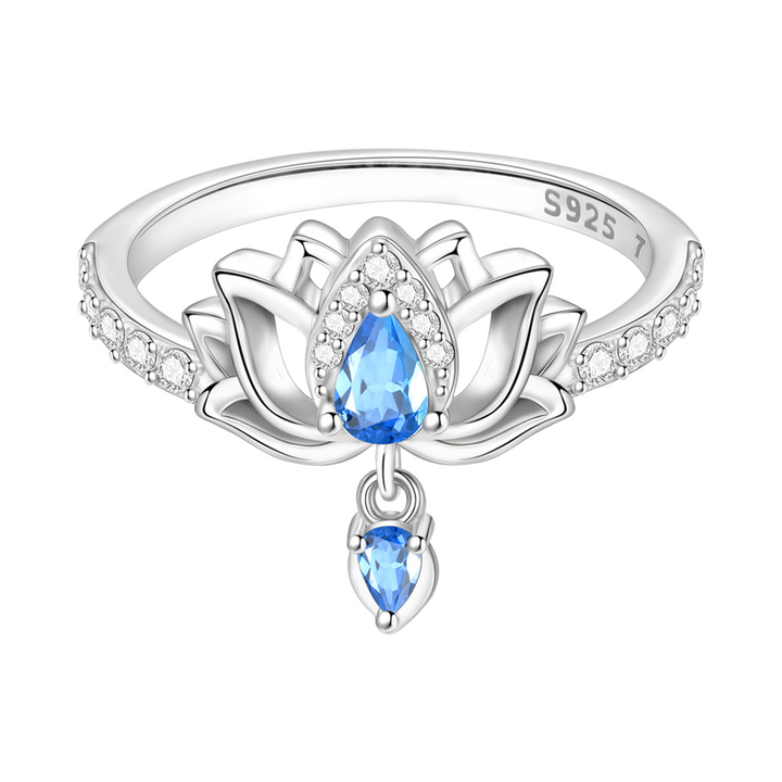 Anillo Flor de Loto Azul
