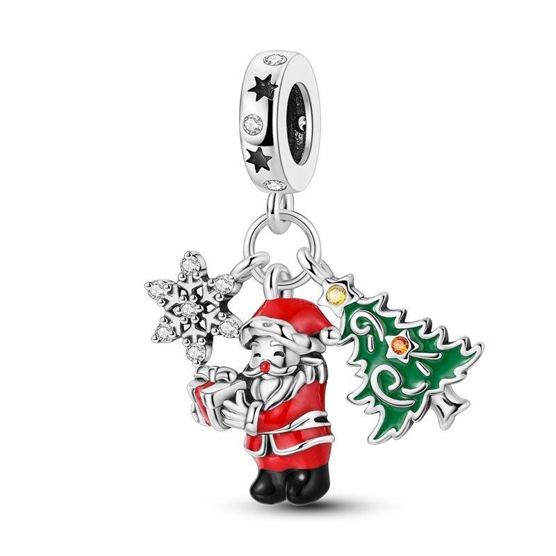 Charm Copo de Nieve, Santa Claus y Árbol de Navidad