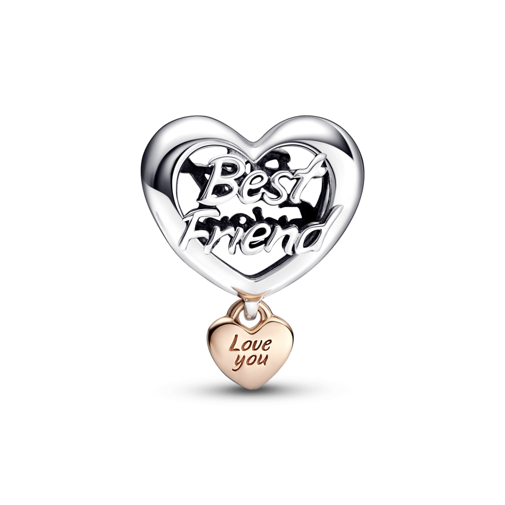 Charm Corazon Best Friend Plateado