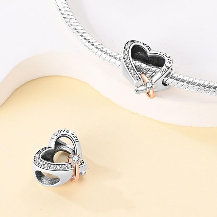 Charm Corazon & Anillo "I Love U"