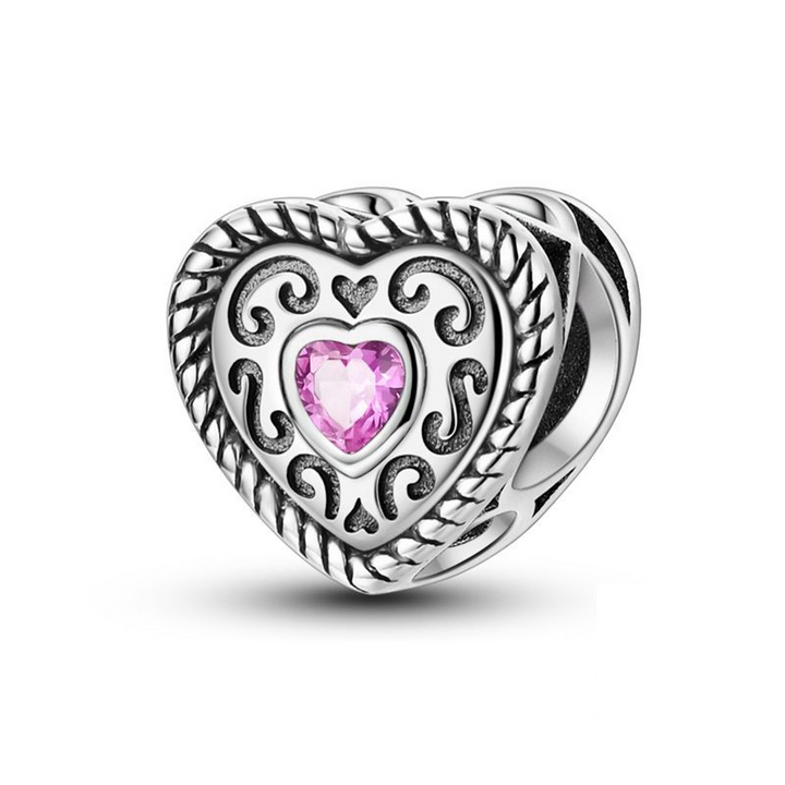 Charm Corazón Rosa Vintage