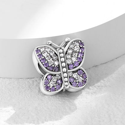 Charm Mariposa Diamantada Morada