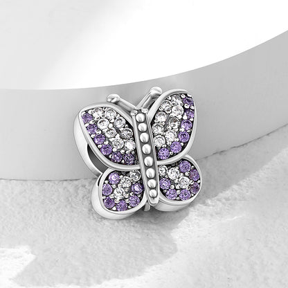 Charm Mariposa Diamantada Morada