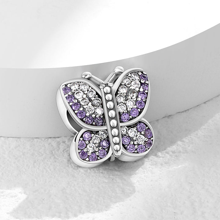 Charm Mariposa Diamantada Morada