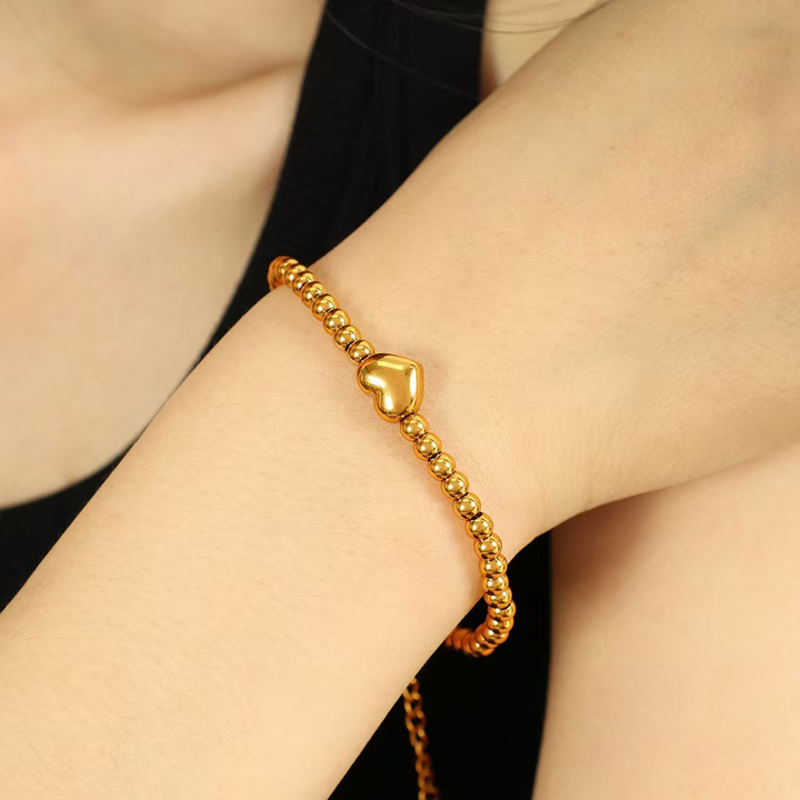 Brazalete Corazon Dorado