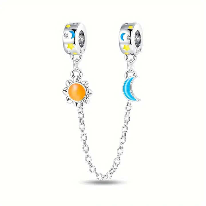 Cadena de Seguridad Sol y Luna Fluorescente